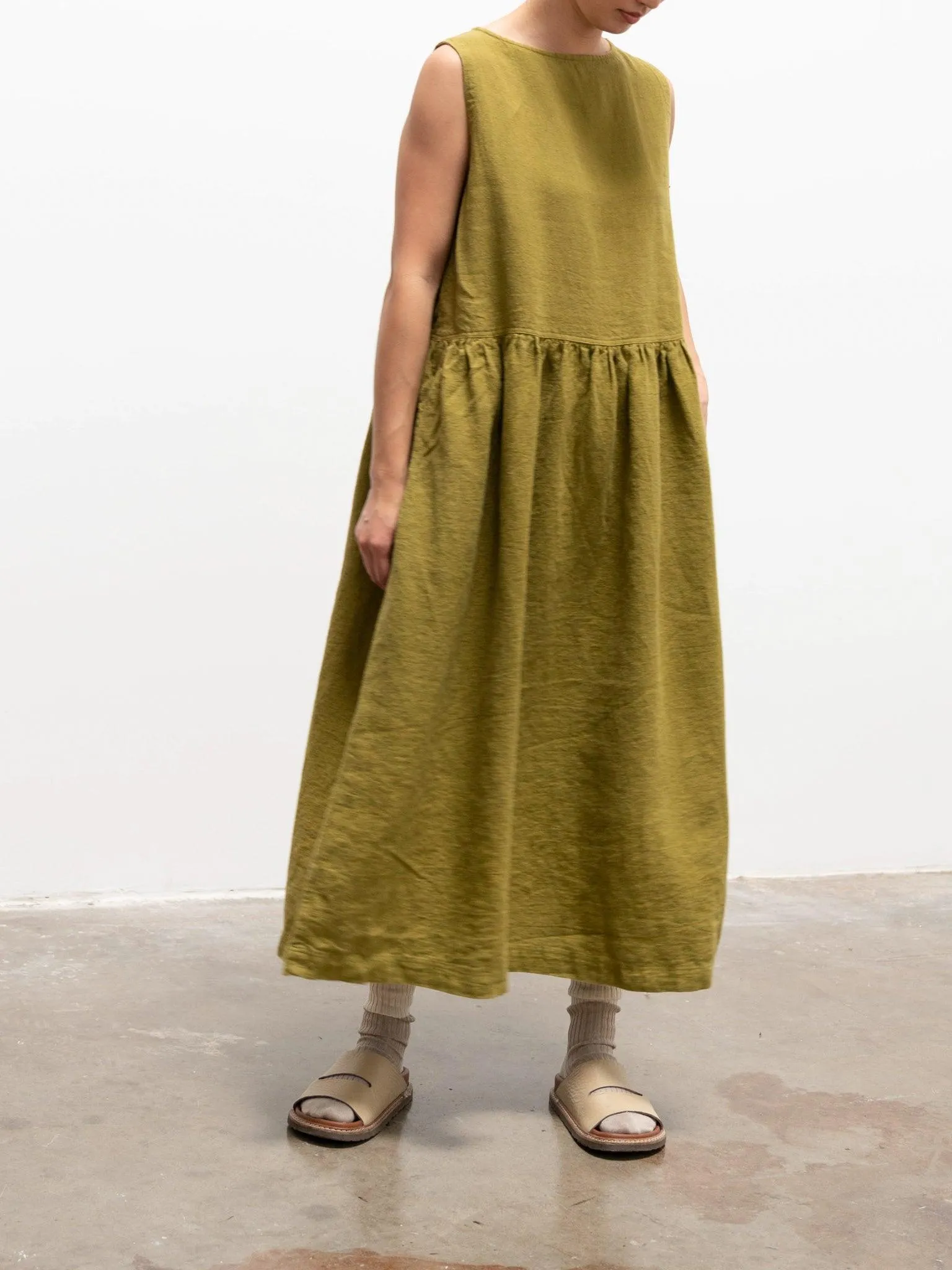 Azumadaki Sleeveless Dress - Charcoal