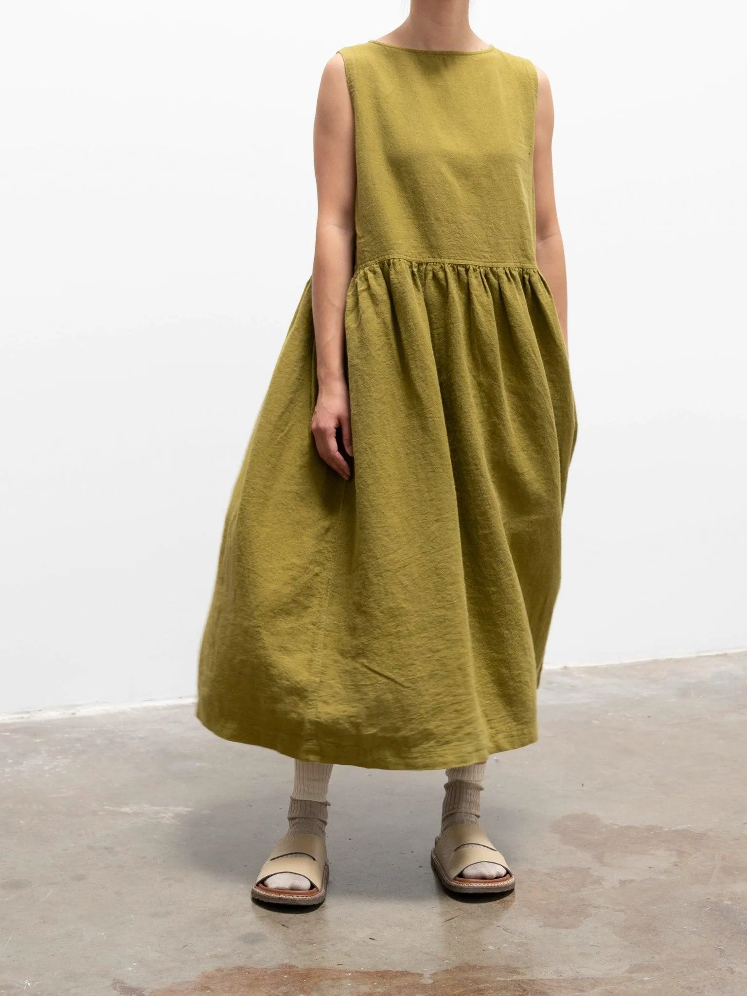 Azumadaki Sleeveless Dress - Charcoal