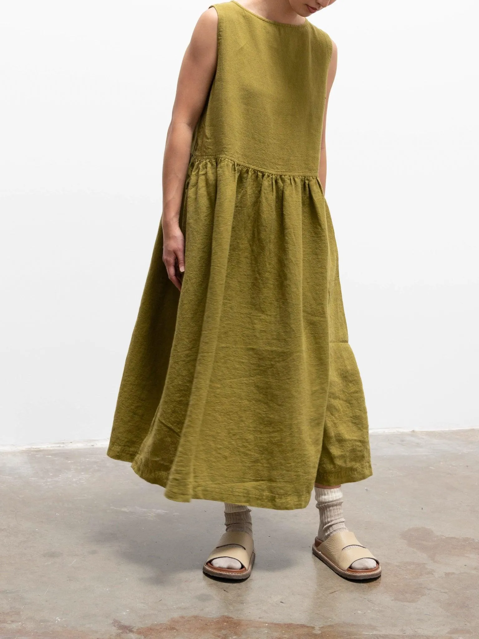 Azumadaki Sleeveless Dress - Charcoal