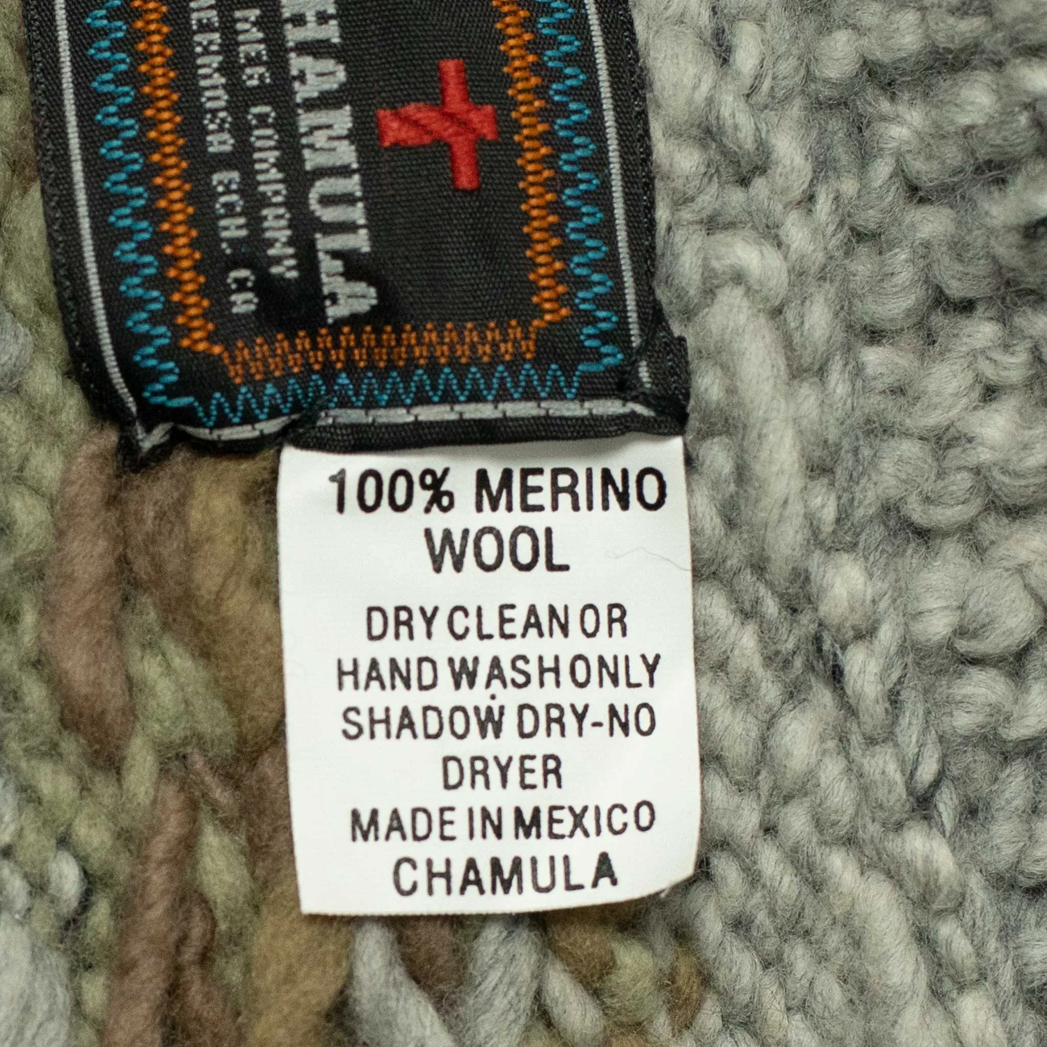 Chamula handknit cowichan style zipped cardigan in pearl grey Fair Isle merino wool (restock)