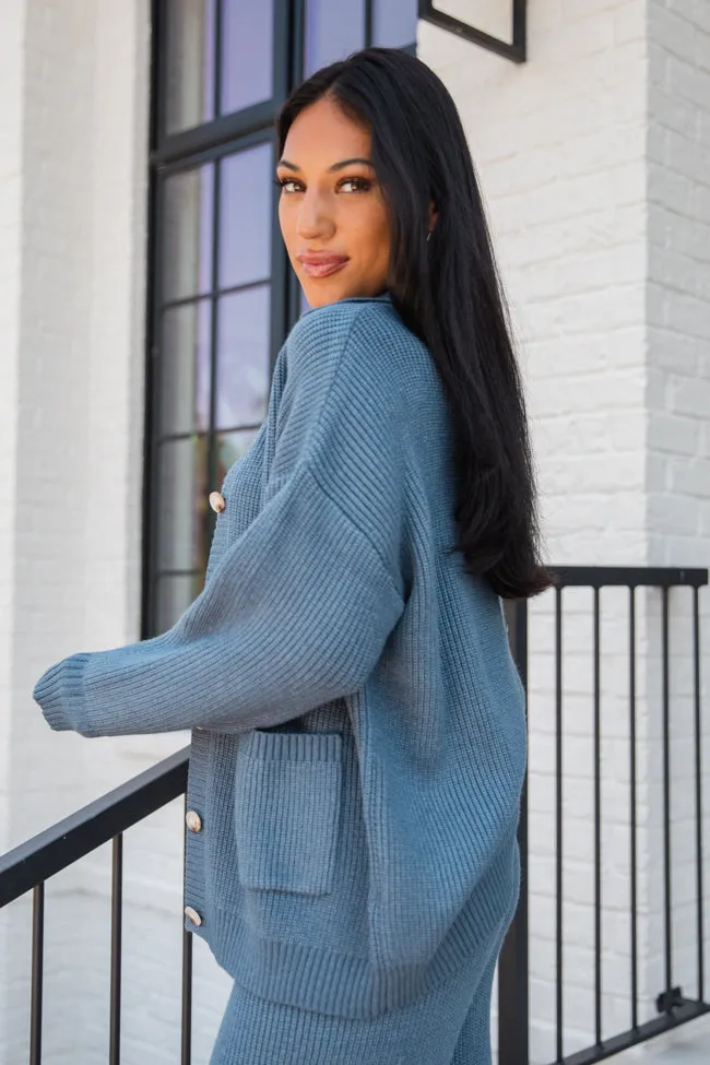 Colorado Trip Navy Collared Cardigan