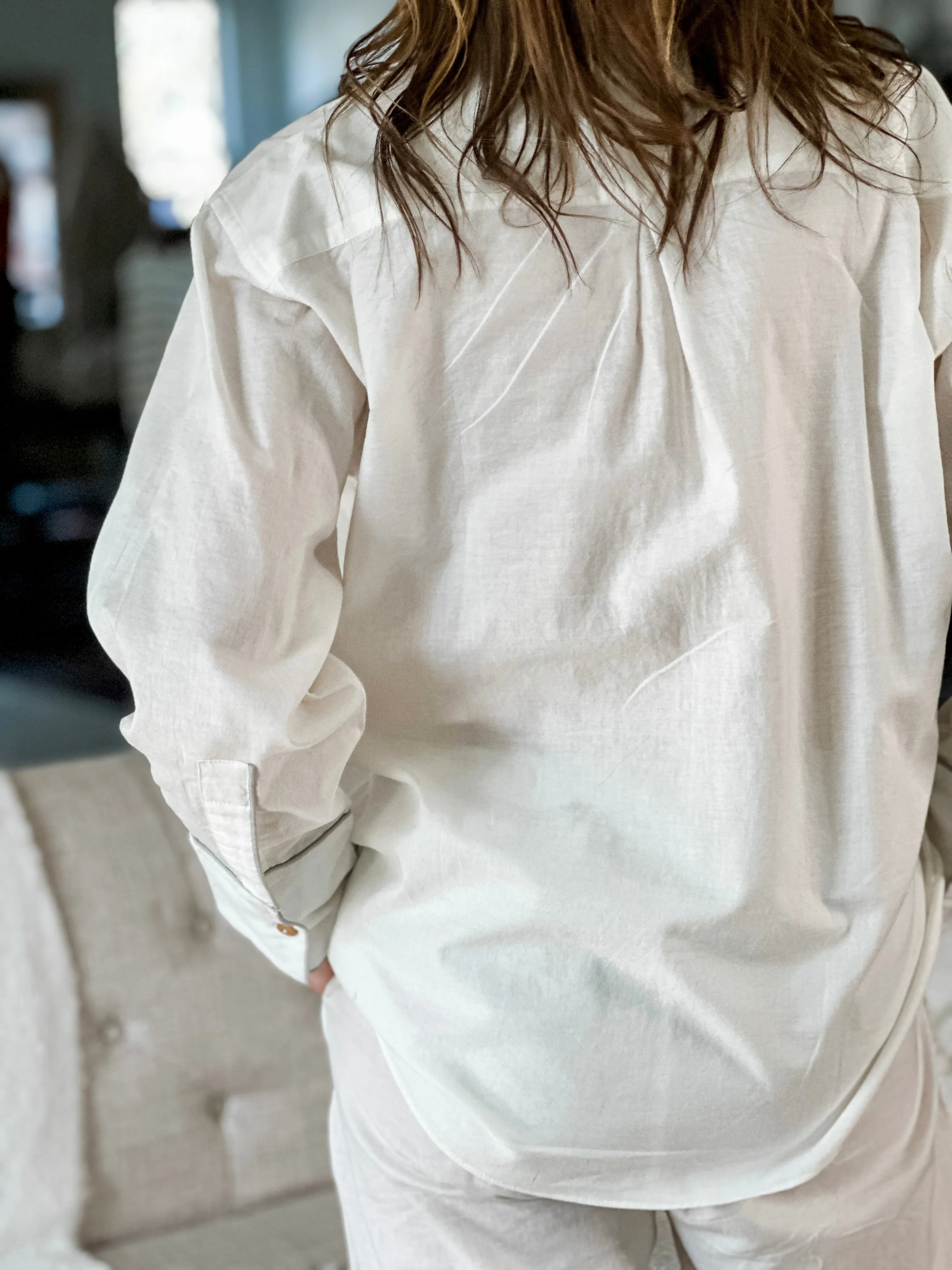 Embroidered Pajama Set