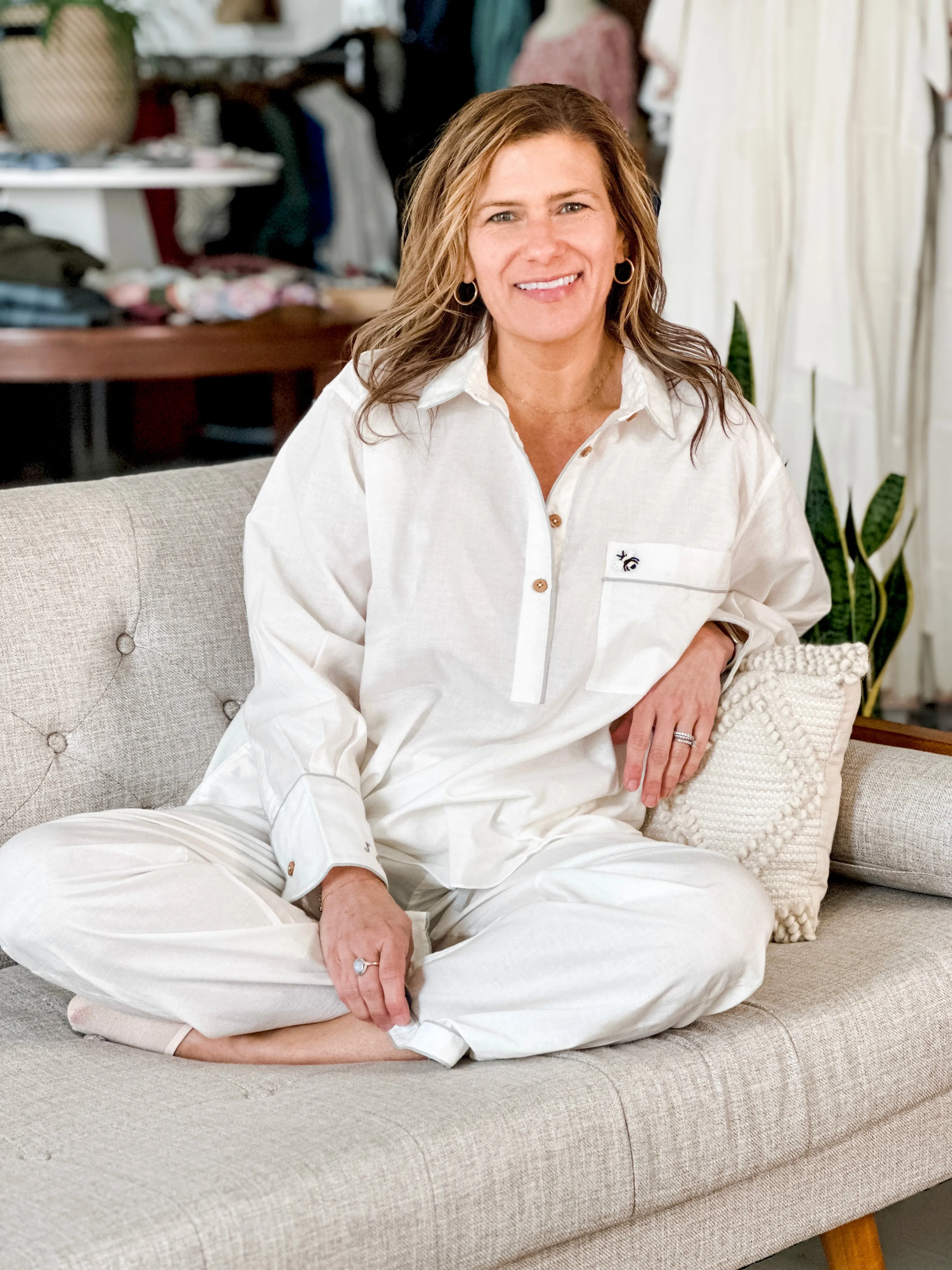 Embroidered Pajama Set