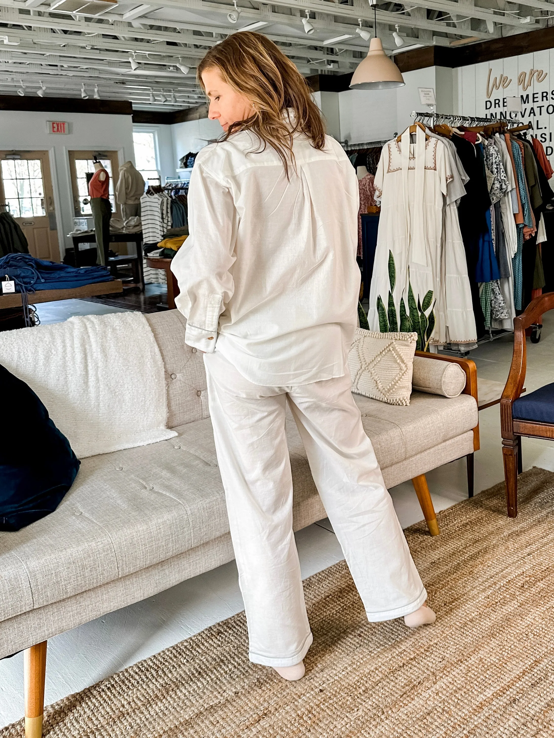 Embroidered Pajama Set