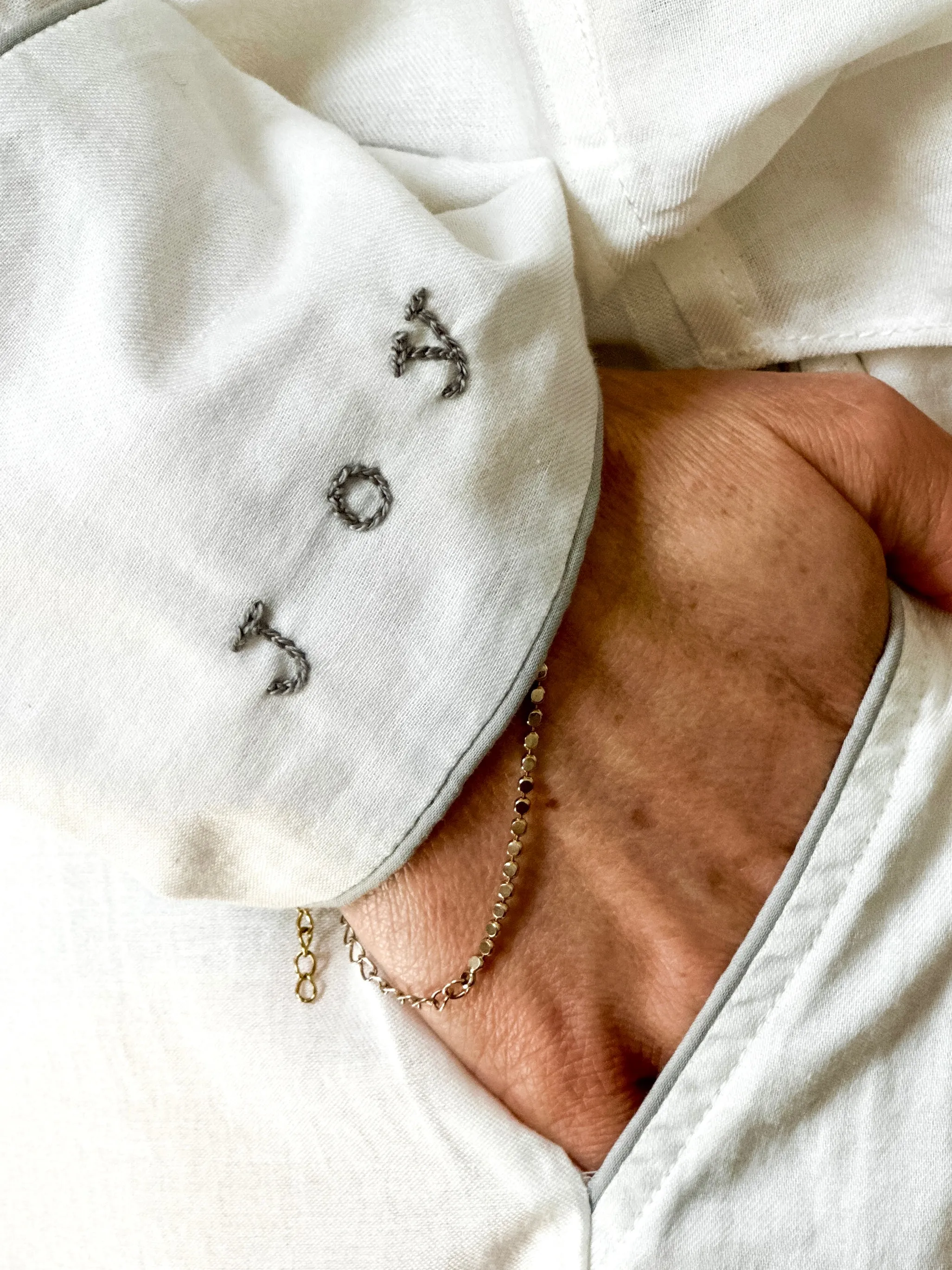 Embroidered Pajama Set