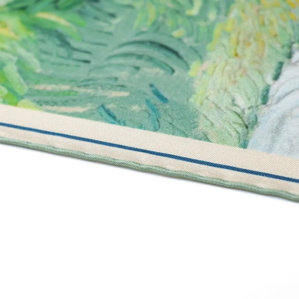 Green Wheat Fields by van Gogh Pocket Square