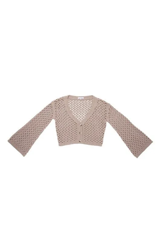 Hole-knit cardigan *Online Only*