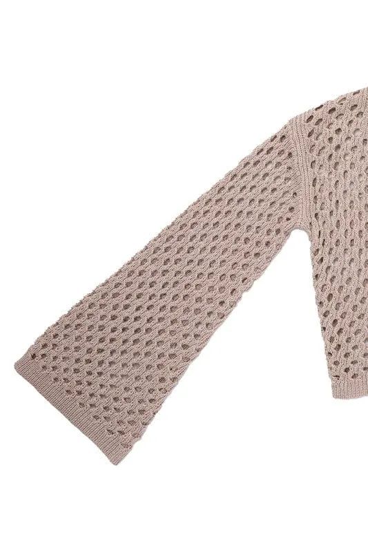 Hole-knit cardigan *Online Only*