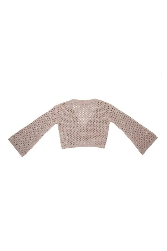 Hole-knit cardigan *Online Only*