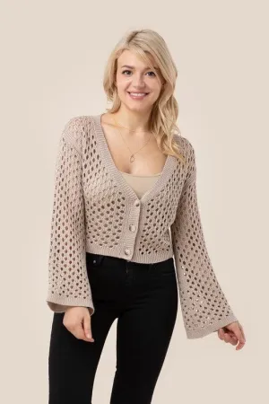 Hole-knit cardigan *Online Only*