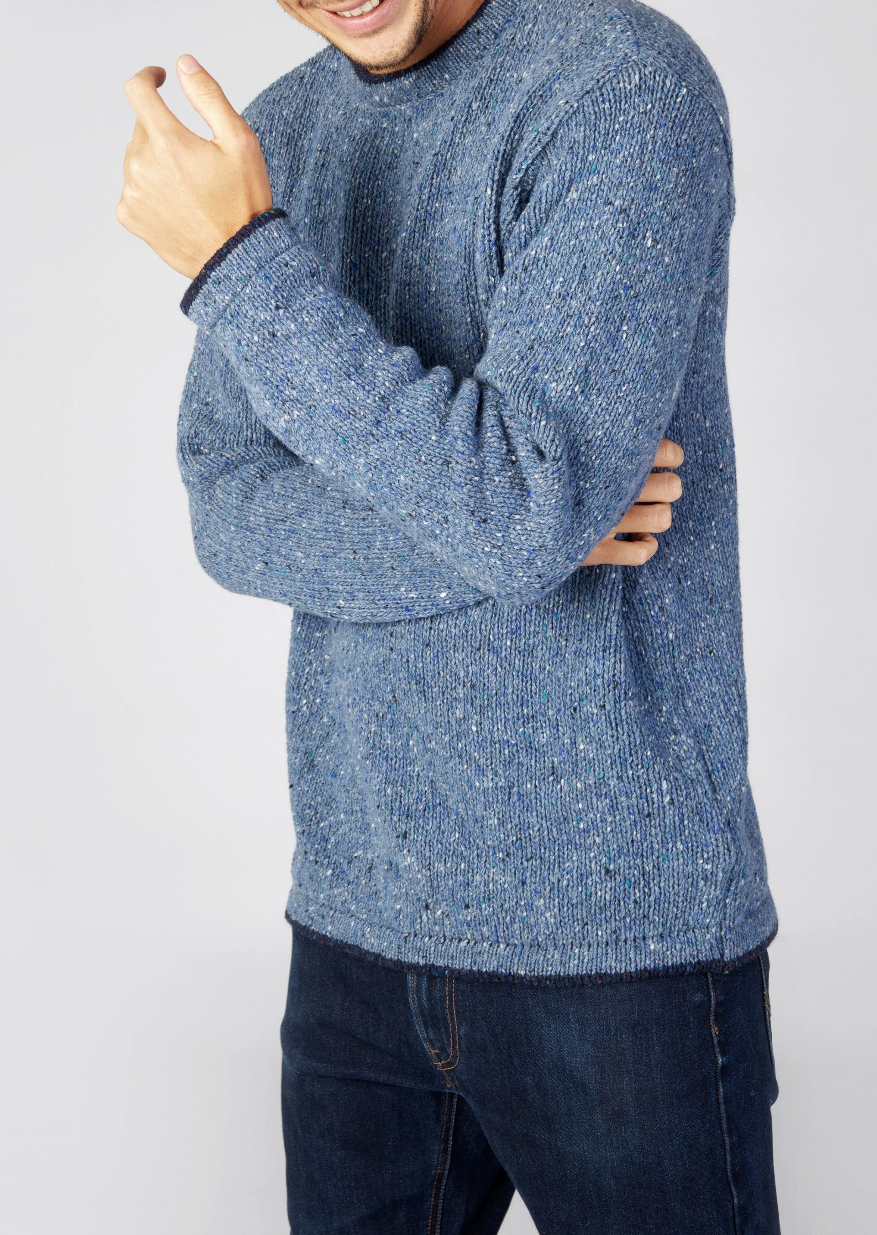 IrelandsEye Men's Roundstone Sweater | Blue Ocean