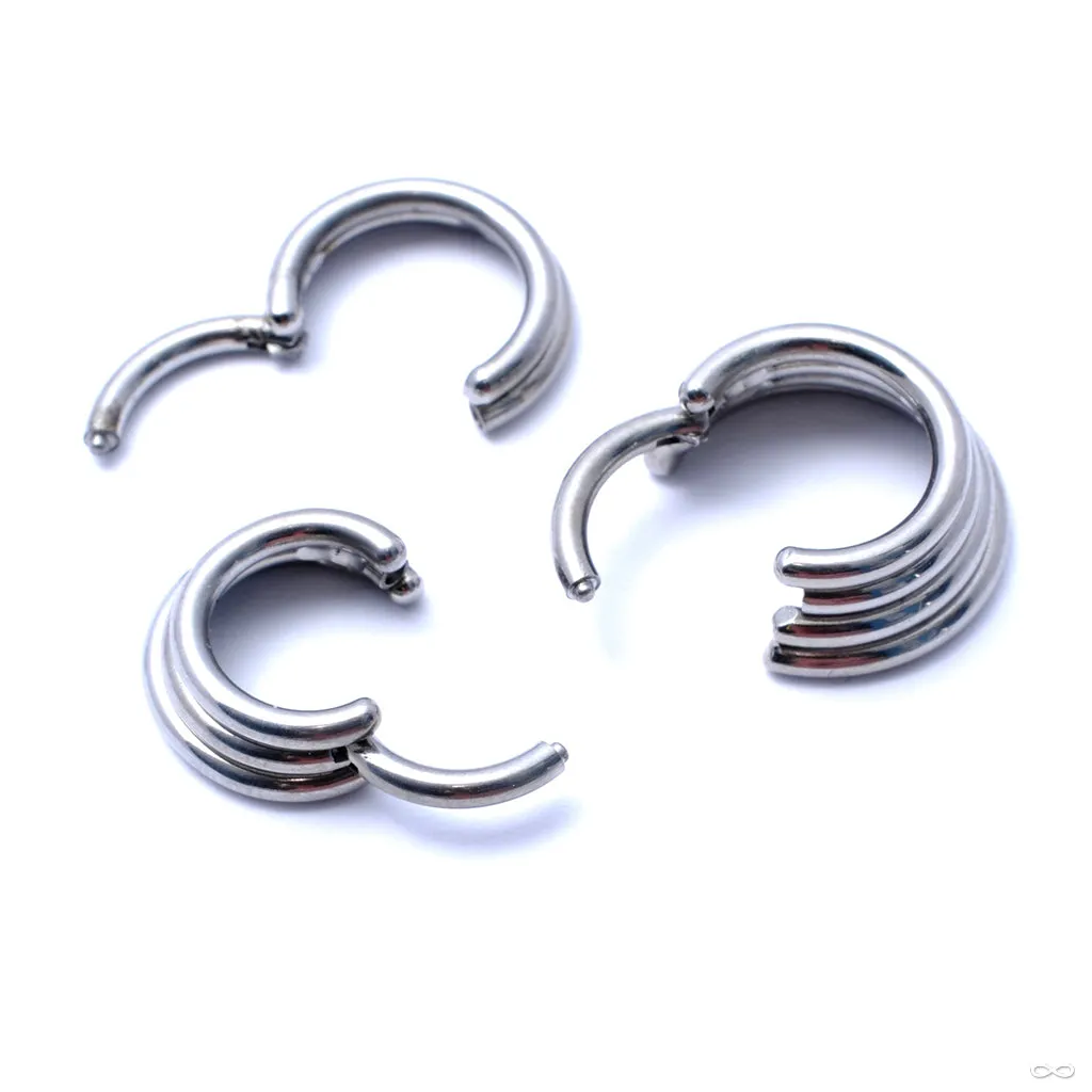 Stacked Clicker in Titanium from Zadamer Jewelry