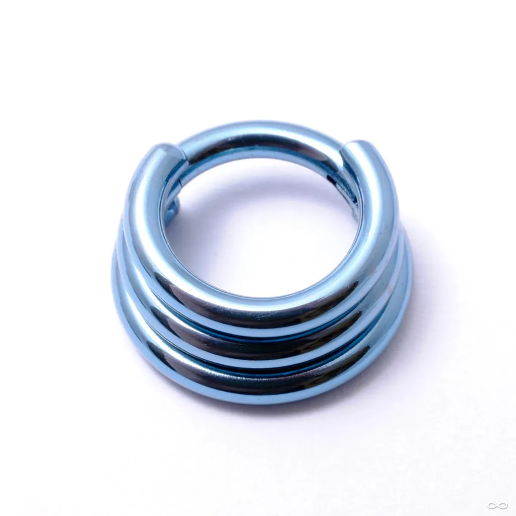 Stacked Clicker in Titanium from Zadamer Jewelry