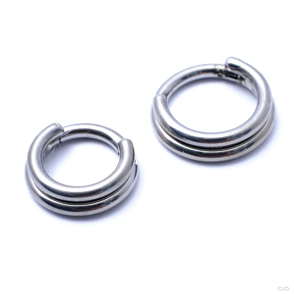 Stacked Clicker in Titanium from Zadamer Jewelry