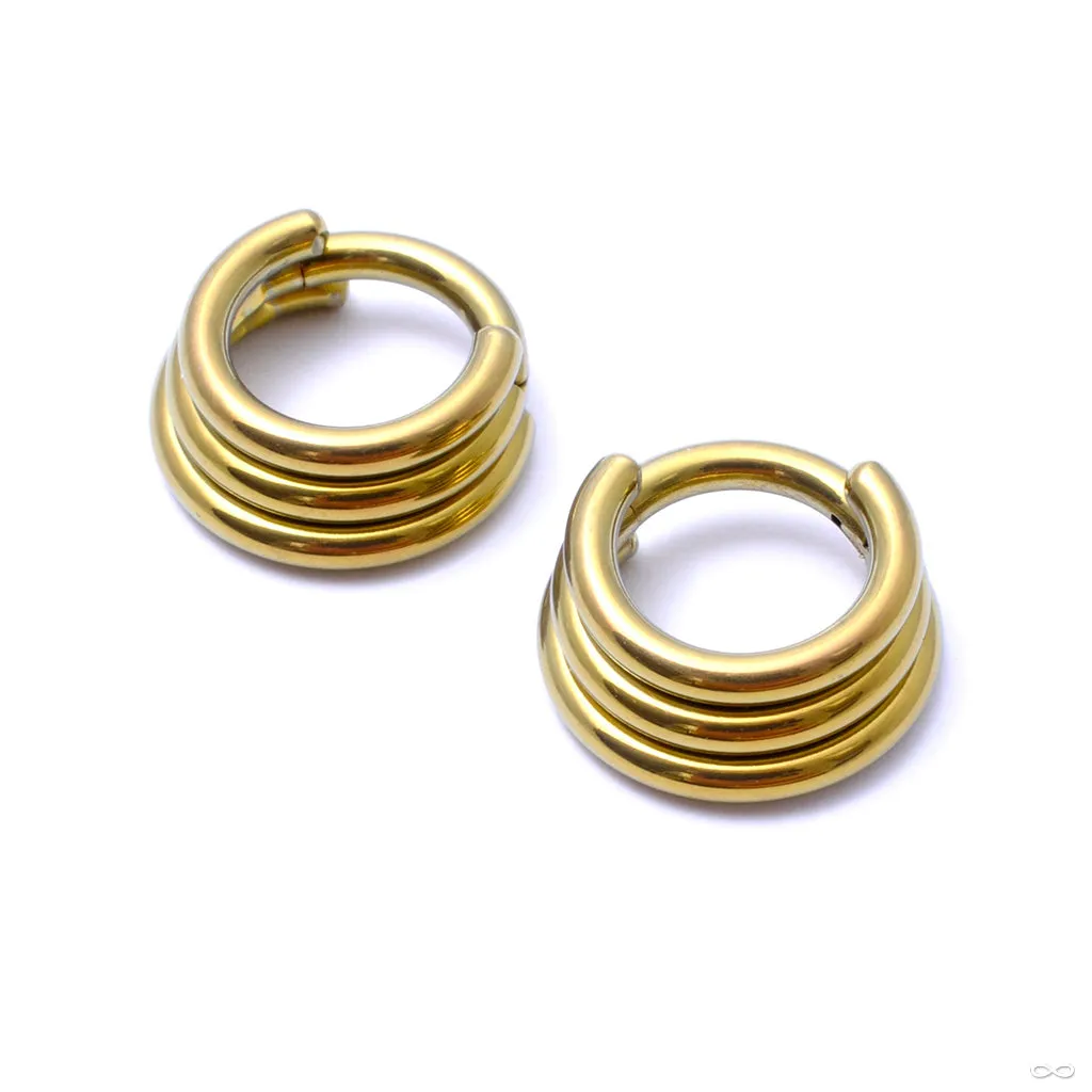 Stacked Clicker in Titanium from Zadamer Jewelry