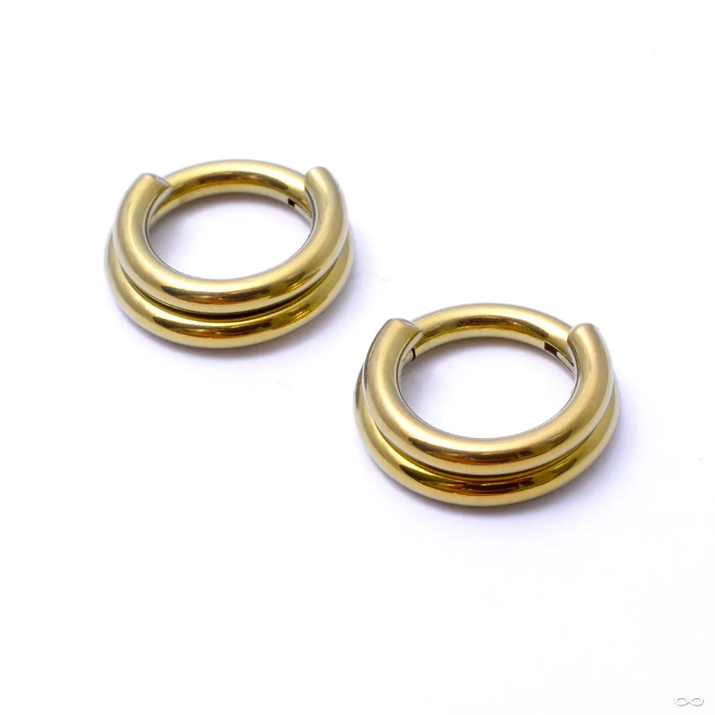 Stacked Clicker in Titanium from Zadamer Jewelry
