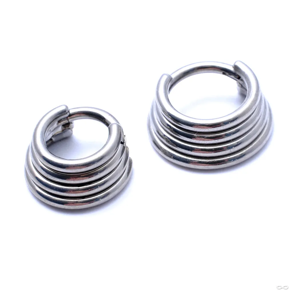 Stacked Clicker in Titanium from Zadamer Jewelry