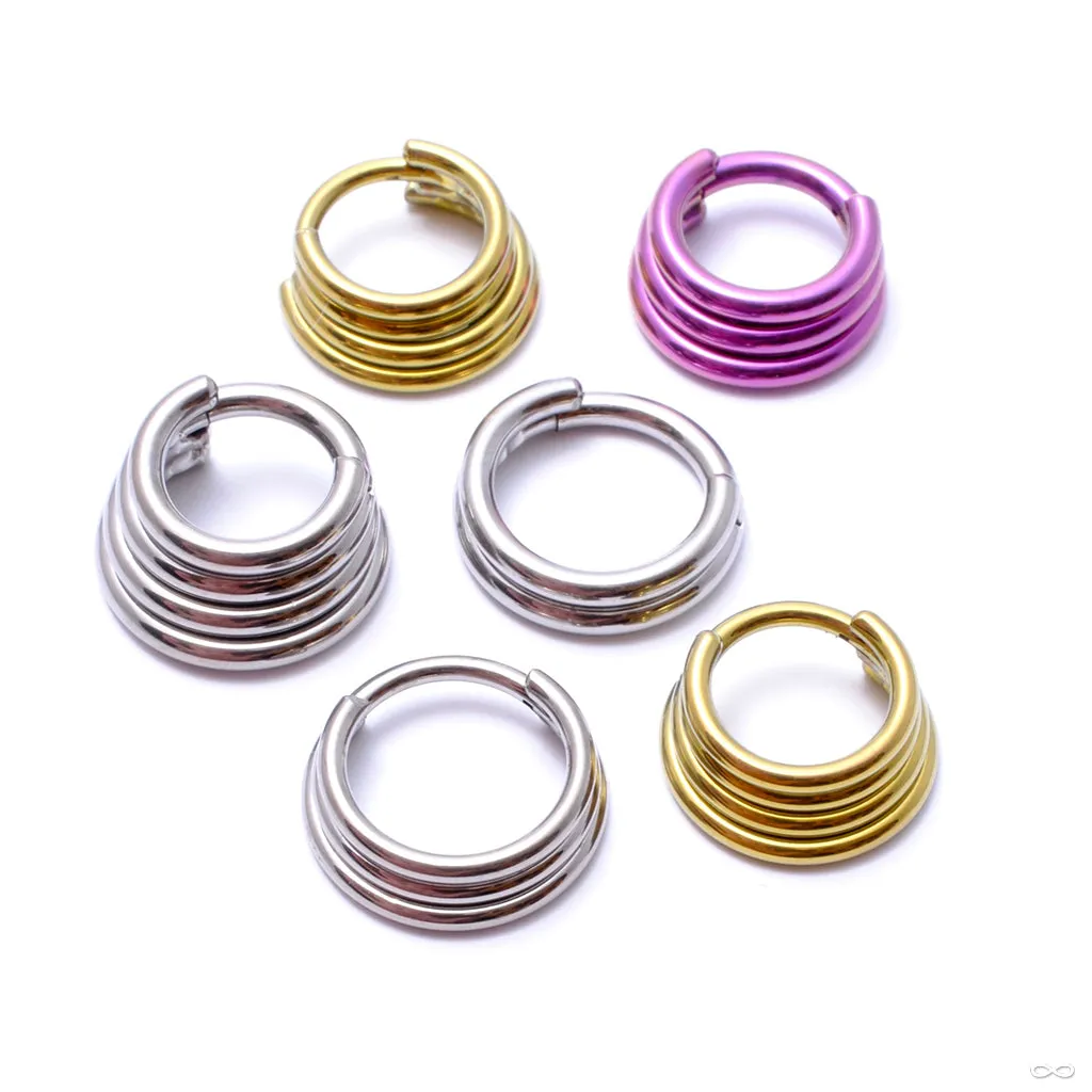 Stacked Clicker in Titanium from Zadamer Jewelry