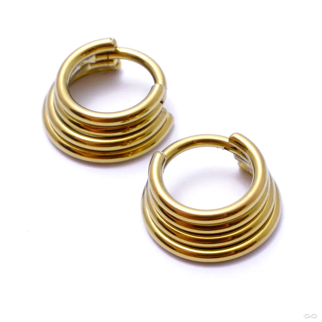 Stacked Clicker in Titanium from Zadamer Jewelry