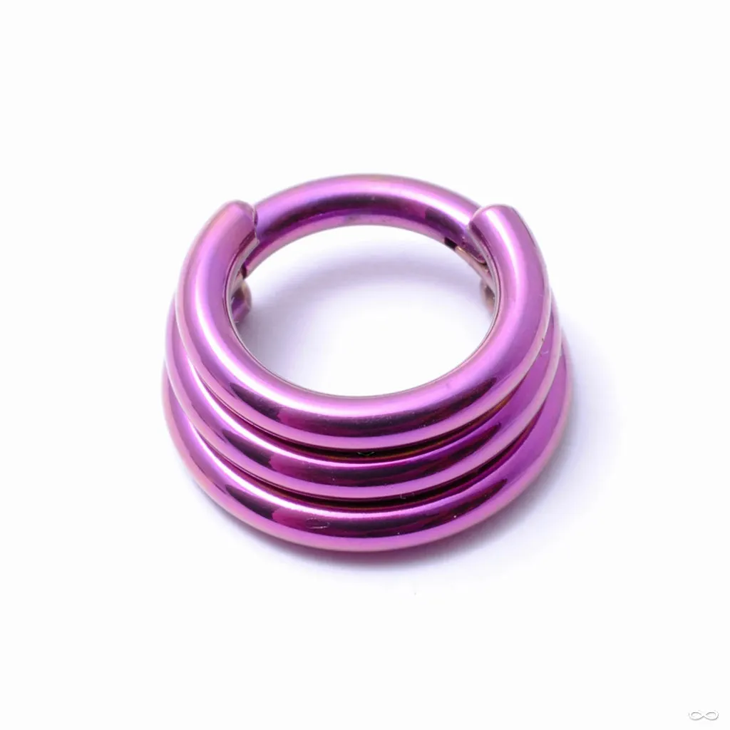 Stacked Clicker in Titanium from Zadamer Jewelry