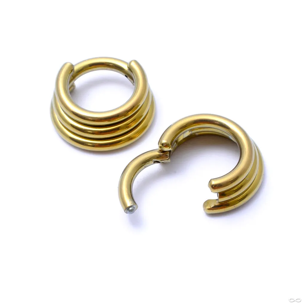 Stacked Clicker in Titanium from Zadamer Jewelry