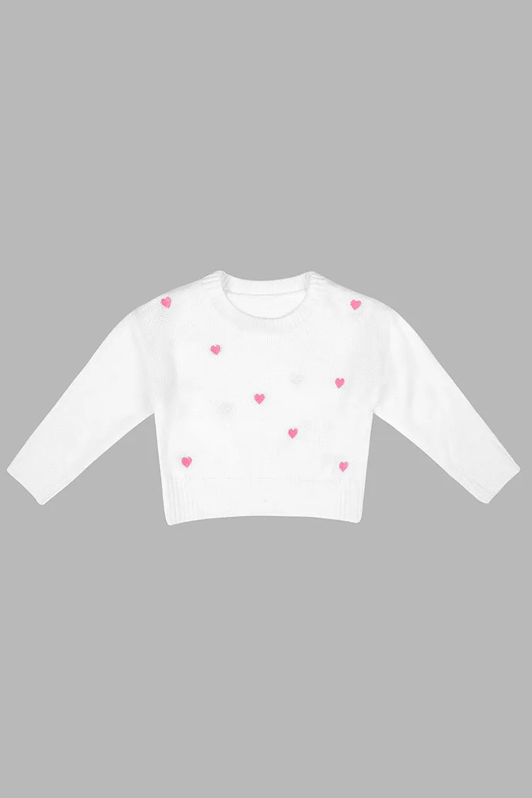 Starlight Toddler Girls Heart Print Sweater
