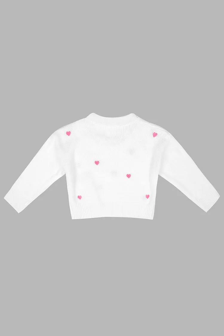 Starlight Toddler Girls Heart Print Sweater