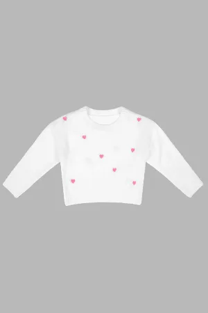 Starlight Toddler Girls Heart Print Sweater