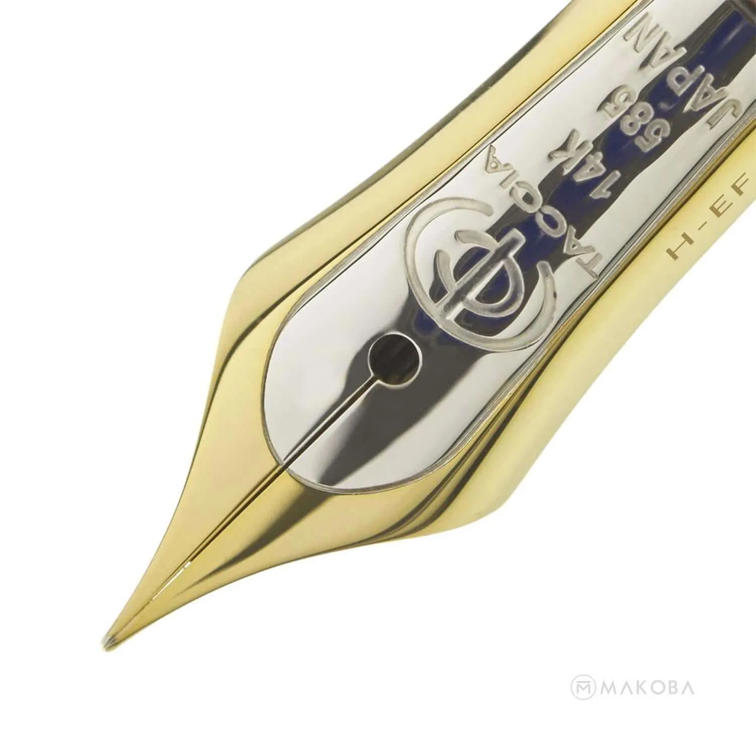Taccia Tweed Limited Edition Fountain Pen, Turquoise Black - 14K Gold Nib