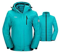Wantdo Women's Winter Ski Jacket Water Resistant 3-in-1 Jacket Puff Liner