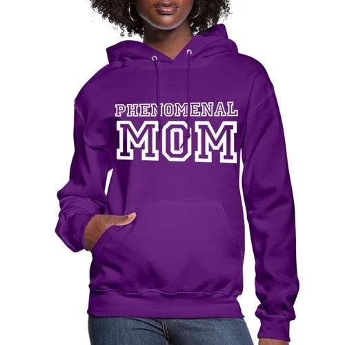 Womens Hoodie - Pullover Hooded Sweatshirt - Graphic/phenomenal Mom