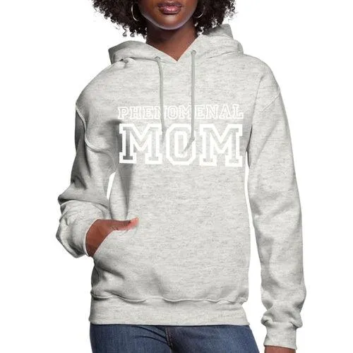 Womens Hoodie - Pullover Hooded Sweatshirt - Graphic/phenomenal Mom