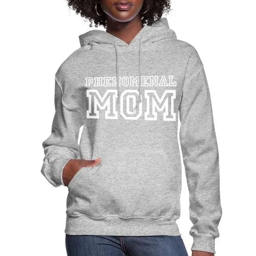 Womens Hoodie - Pullover Hooded Sweatshirt - Graphic/phenomenal Mom
