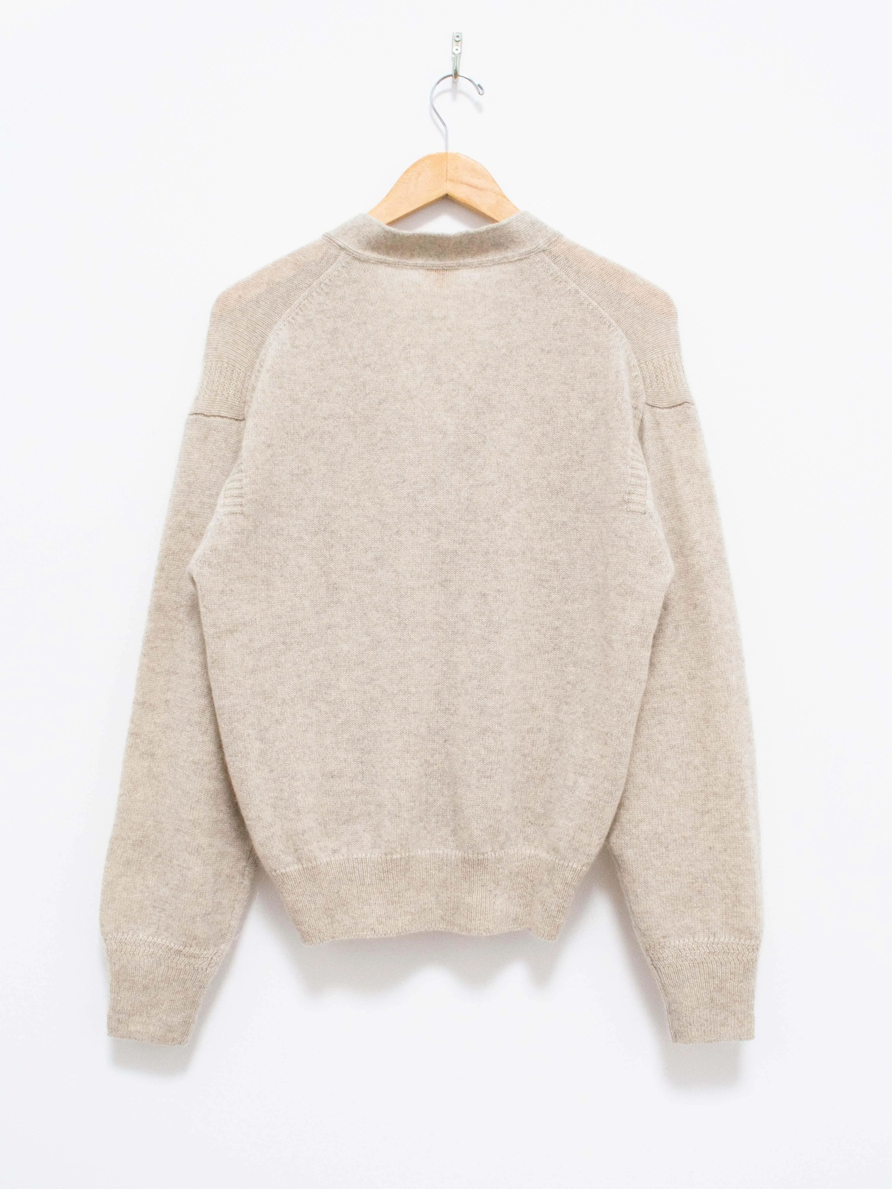 Wool Yak Guernsey Cardigan - Ivory