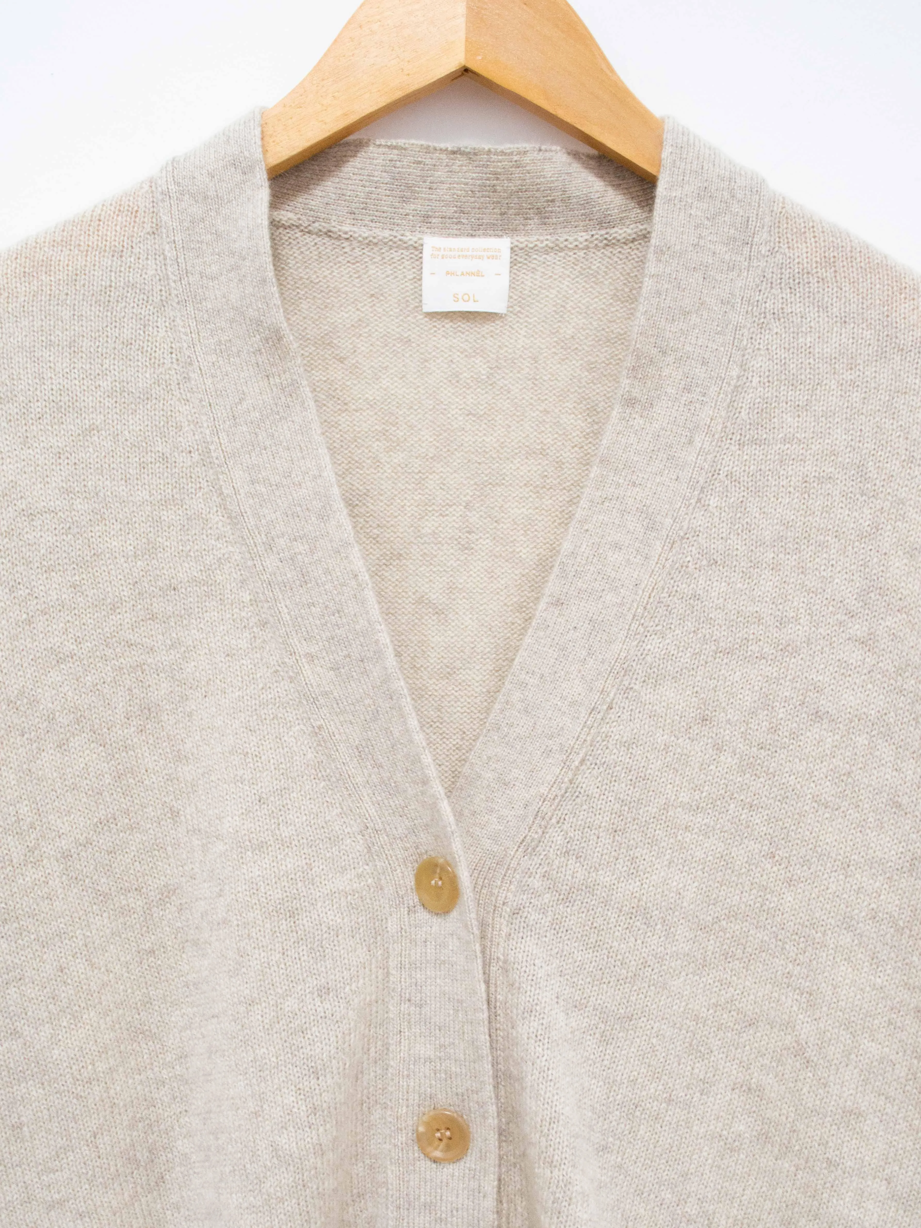 Wool Yak Guernsey Cardigan - Ivory