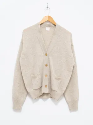 Wool Yak Guernsey Cardigan - Ivory