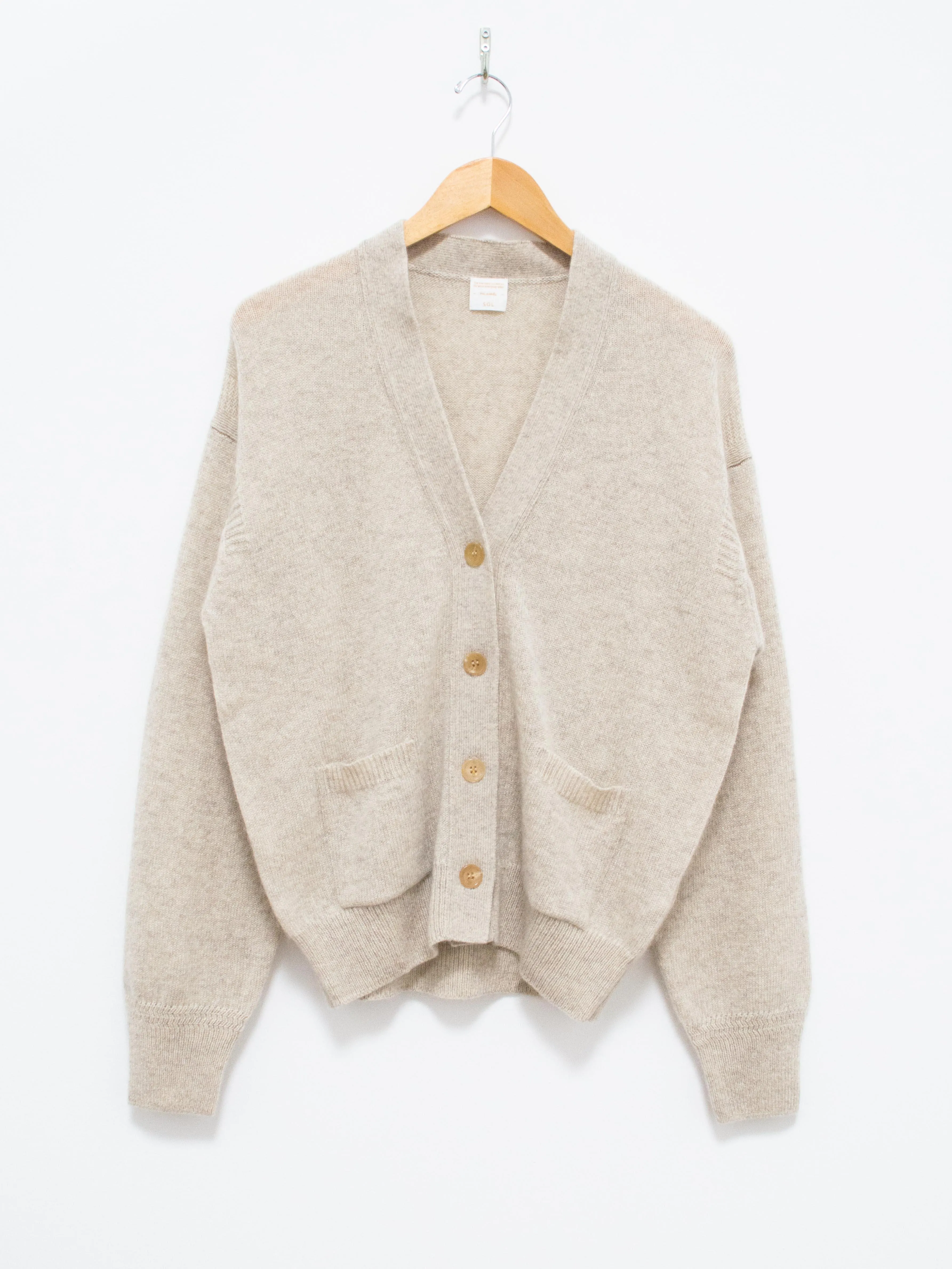 Wool Yak Guernsey Cardigan - Ivory